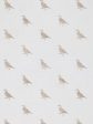 California Quail  Linen Fabric by Nathan Turner - Neutral Sale