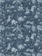 Cowboy Toile  Linen Fabric by Nathan Turner - Blue For Cheap