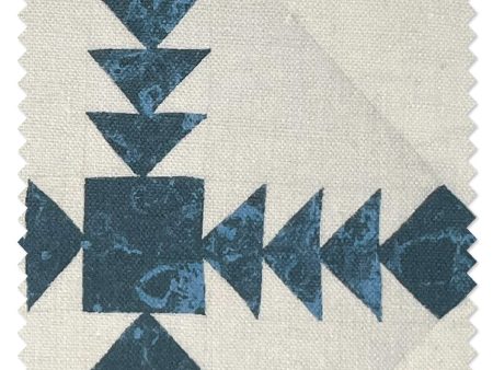 Borden  Linen Fabric by Nathan Turner - Blue Hot on Sale