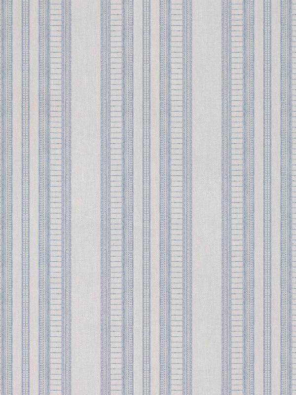 Doodle Stripe  Linen Fabric by Nathan Turner - Blue Online Hot Sale