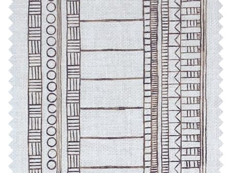 Doodle Stripe  Linen Fabric by Nathan Turner - Brown Online Hot Sale