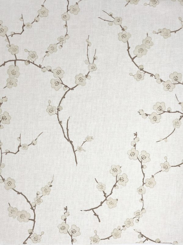 Cherry Blossom  Linen Fabric by Nathan Turner - Neutral Fashion