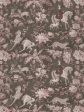 Cowboy Toile  Linen Fabric by Nathan Turner - Pink Brown For Sale