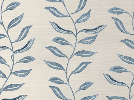 Seneca  Grasscloth Wallpaper by Nathan Turner - Darker Blue Fashion