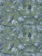 Cowboy Toile  Linen Fabric by Nathan Turner - Green Blue For Cheap