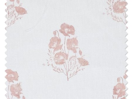 California Poppy  Linen Fabric by Nathan Turner - Pink Online Sale