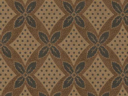 Arthur  Kraft Wallpaper by Nathan Turner - Blue on Taupe Supply