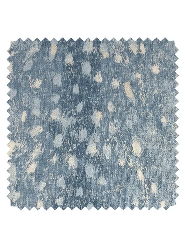 Deer  Linen Fabric by Nathan Turner - Blue Online Hot Sale