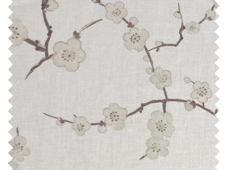 Cherry Blossom  Linen Fabric by Nathan Turner - Neutral Fashion