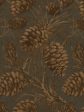 Pinecones  Kraft Wallpaper by Nathan Turner - Taupe on Cloud Fashion