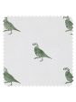 California Quail  Linen Fabric by Nathan Turner - Green For Sale