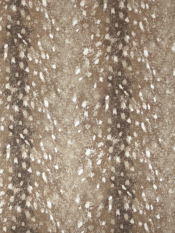 Deer  Linen Fabric by Nathan Turner - Brown Discount