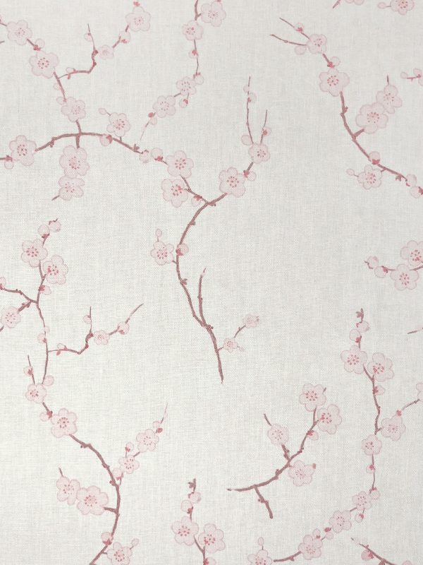 Cherry Blossom  Linen Fabric by Nathan Turner - Pink Sale