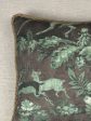 Cowboy Toile  Linen Fabric by Nathan Turner - Moss Brown For Sale