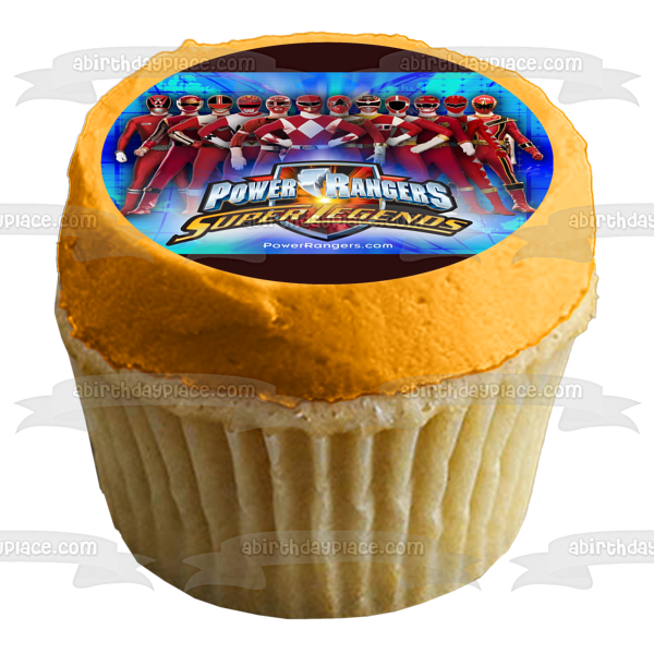 Mighty Morphin 2 Power Rangers Super League Edible Cake Topper Image ABPID25008 Supply