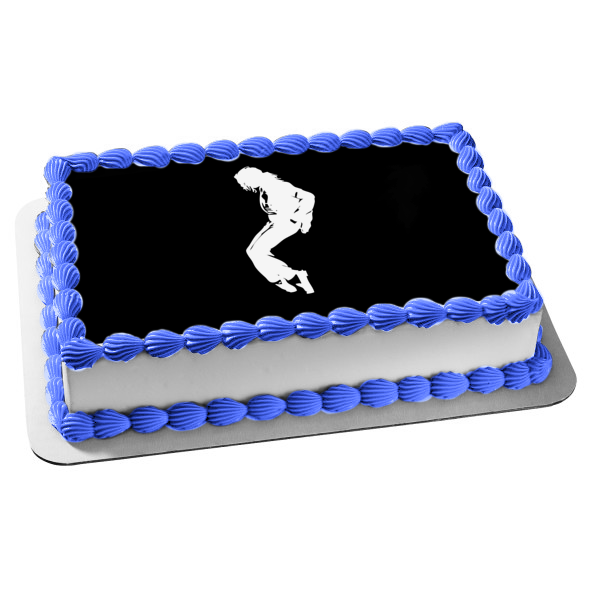 Michael Jackson Moonwalk Black and White Silhouette Edible Cake Topper Image ABPID26855 Online Sale