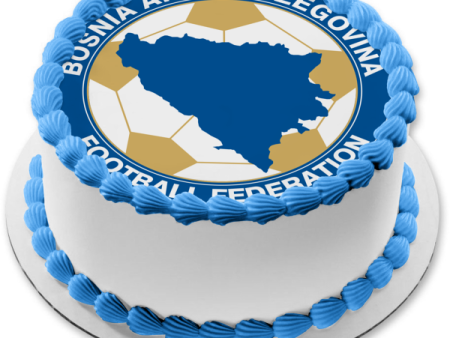 Bosnia and Herzegovina National Football Federation Team Logo Edible Cake Topper Image ABPID20664 Online