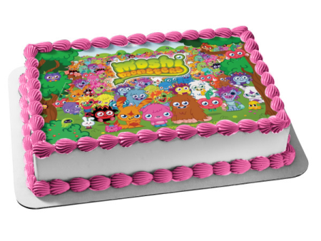 Moshi Monsters Furi Luvli Simon Growl Katsuma Popette Edible Cake Topper Image ABPID25511 on Sale