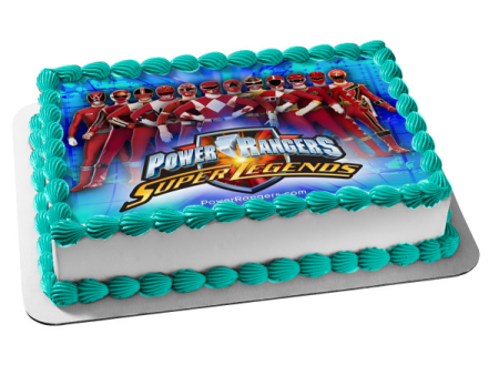 Mighty Morphin 2 Power Rangers Super League Edible Cake Topper Image ABPID25008 Supply