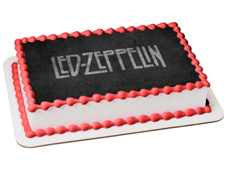 Led Zeppelin Rock Band Grey Background Edible Cake Topper Image ABPID26852 Sale