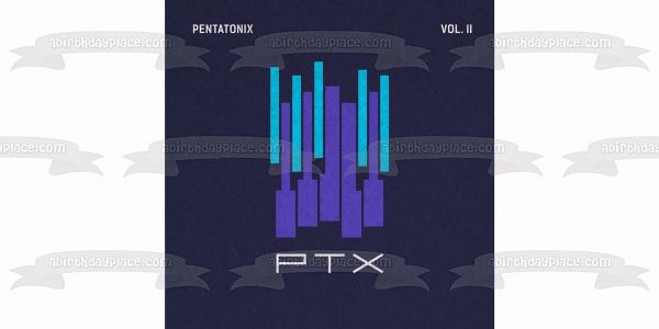 Pentatonix Volume 2 Ptx Blue Background Edible Cake Topper Image ABPID24508 Cheap