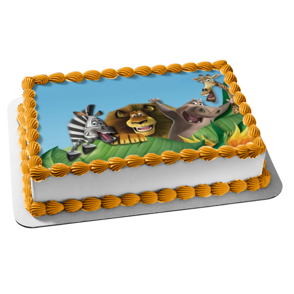 Madagascar Alex Gloria Melman Marty Edible Cake Topper Image ABPID24142 Cheap