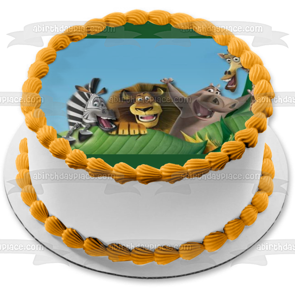 Madagascar Alex Gloria Melman Marty Edible Cake Topper Image ABPID24142 Cheap