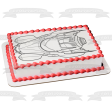 DC Comics Batmobile Black and White Edible Cake Topper Image ABPID22119 Cheap