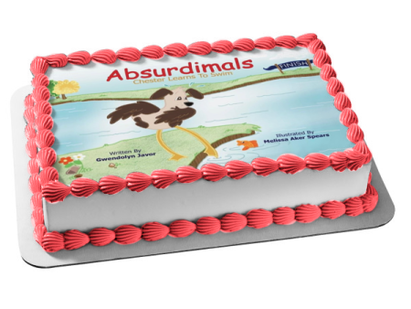 Absurdimals Chester Learns to Swim Edible Cake Topper Image ABPID22309 Online