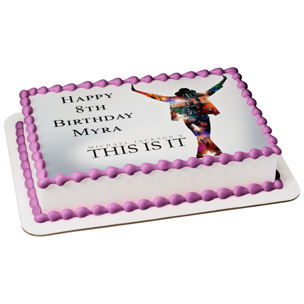 Michael Jackson This Is It Album Cover Edible Cake Topper Image ABPID26856 Supply