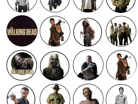 The Walking Dead Rick Daryl Merle Carl Michone Glen Zombies Andrea Edible Cupcake Topper Images ABPID24380 Online Hot Sale