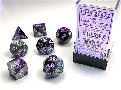 GEMINI® POLYHEDRAL PURPLE-STEEL WHITE 7-DIE SET Supply