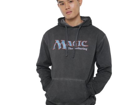 Magic the Gathering Retro Logo Mens Vintage Wash Pullover Hoodie Sale