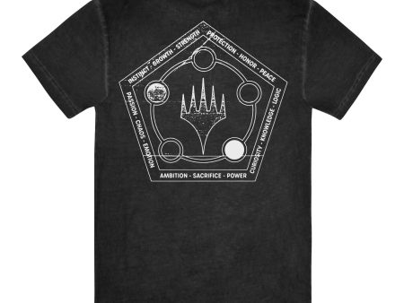 Magic the Gathering Mana Wheel Retro Mens Vintage Wash T-shirt Online now