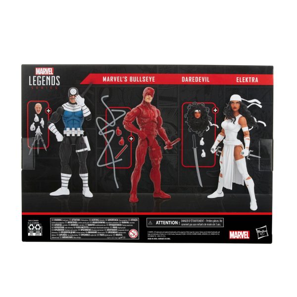 Marvel Legends Series Daredevil, Elektra, and Marvel’s Bullseye Fashion