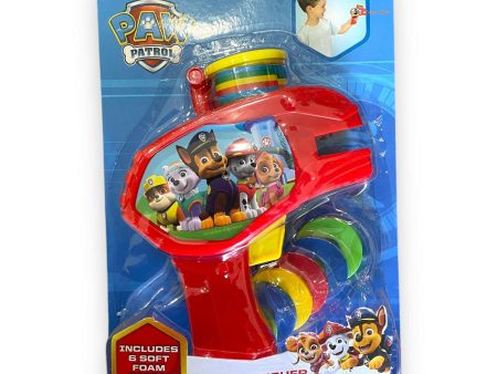 Paw Patrol Soft Foam Disc Shooter Blaster Gun on card on Sale