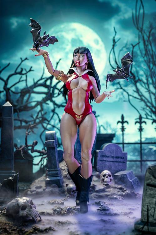 (Ships February) - Frazetta Girls Icon Collectibles Vampirella 6-Inch Figure Hot on Sale