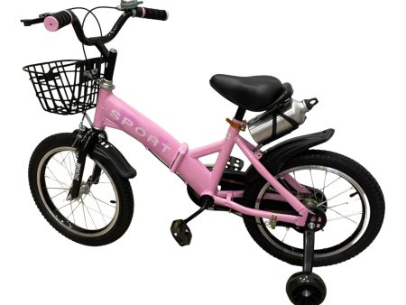 Foldable Bike Bicycle Pink 16 Inch With A Water Bottle And Water Bottle Holder Online now