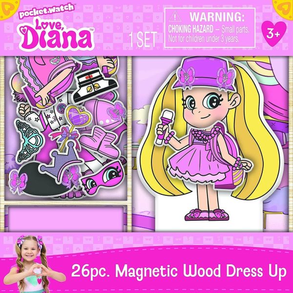 Love Diana 26pc. Magnetic Wood Dress Up Playset Roma Diana Toy Sale