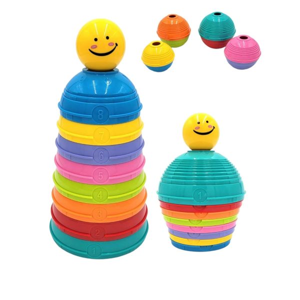 Rainbow Colorful Stacking Cups For Toddlers Baby Sorting Toys Fashion