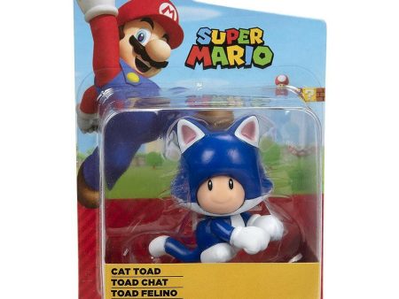 SUPER MARIO Cat Toad Action Figure World of Nintendo 2.5  Collectible Toy Action Figure Discount