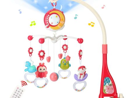 Musical Mobile Crib Toys with Projector and Light Timing Function Remote Control  and Rattles For Discount