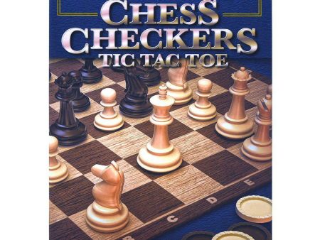 Chess Checkers Tic Tac Toe... For 2 Players, Age 6+ Cheap