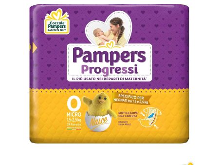 Pampers - Pannolini Progressi Pacco Singolo Taglia 0 Micro 24pz Discount