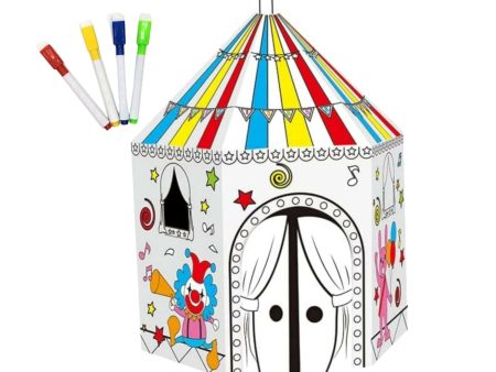 DIY Circus Coloring Card Online