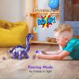 Sparkling Reversable Sequin Moving Electric Dinosaur With Roaring Sounds And Remote Control For Kids And Toddlers Fashion